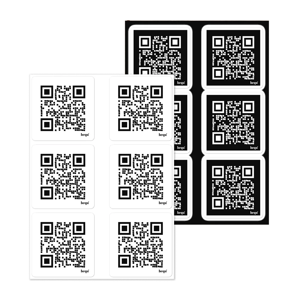 QR-Code Aufkleber/Sticker (12 Stück)